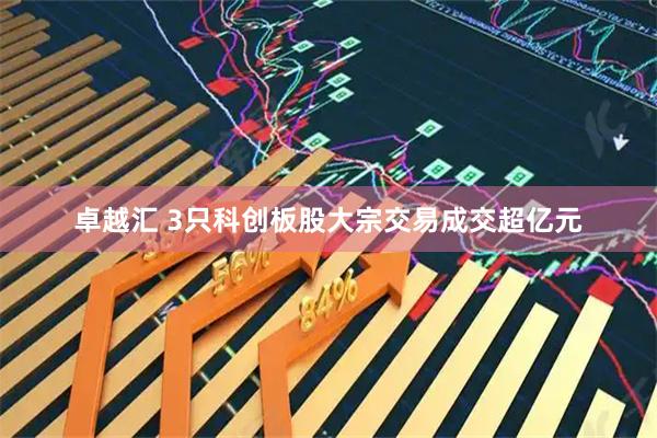 卓越汇 3只科创板股大宗交易成交超亿元