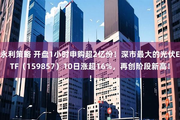 永利策略 开盘1小时申购超2亿份!深市最大的光伏ETF(159857)10日涨超16%,再创阶段新高!
